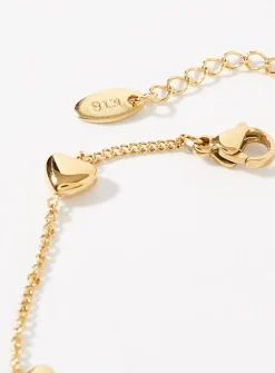 Little gold heart bracelet