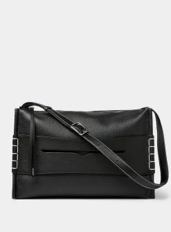 Loafer grained leather bag