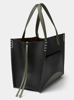 Loafer suede bucket bag