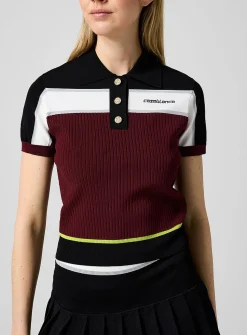 Logo cropped polo shirt