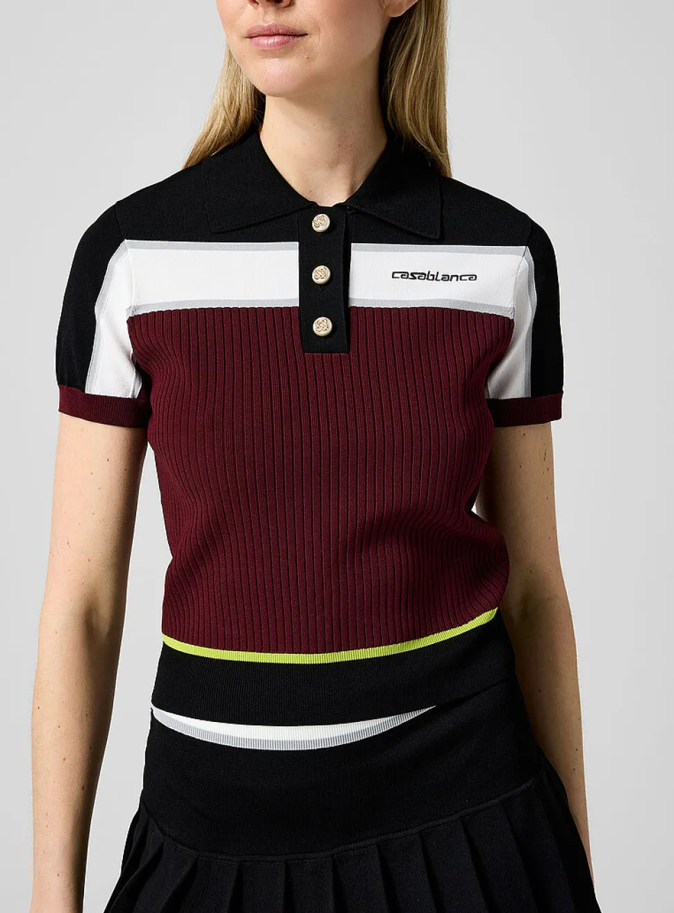 Logo cropped polo shirt
