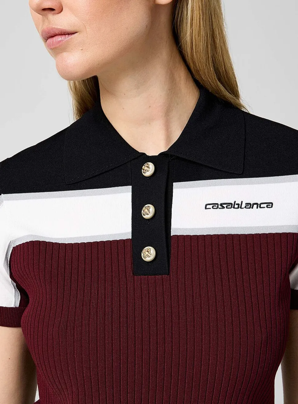 Logo cropped polo shirt