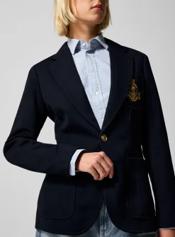Logo jersey jacket