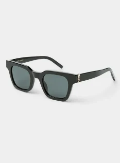 Logo trim square sunglasses