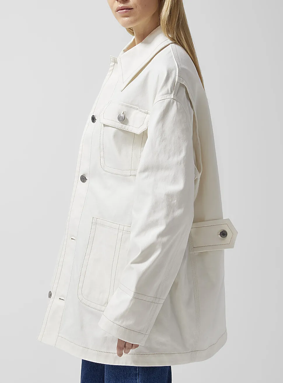 Long denim jacket