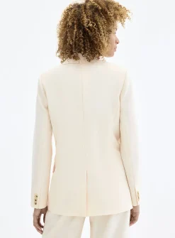 Long double-breasted blazer
