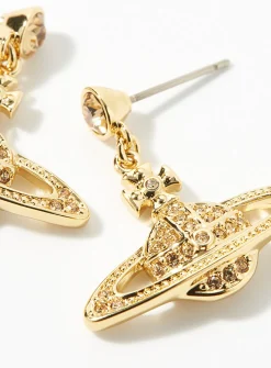 Long mini bas relief earrings