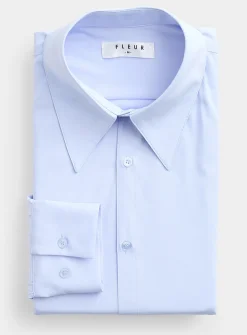 Long-point-collar shirt
