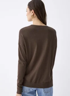 Loose crew-neck sweater