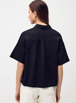 Loose linen blend shirt