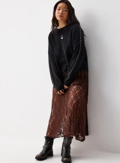 Loose studded sweater
