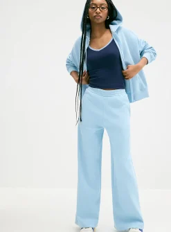 Loose zip fleece hoodie