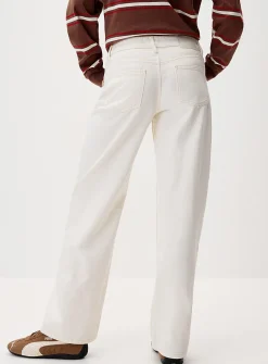 Low-rise wide-leg jean