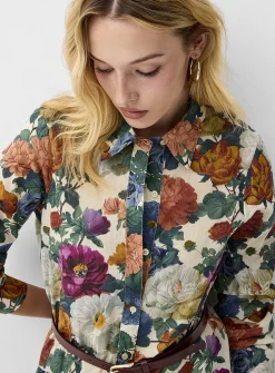 Lush bloom ultra-long shirt