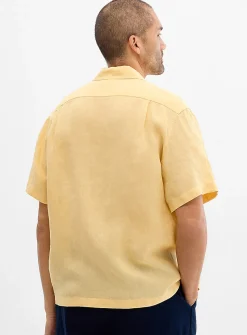 Maize pure linen camp shirt