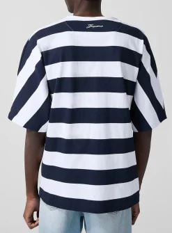 Marinière oversized striped Henley T-shirt