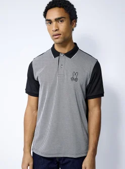 Marlo herringbone jacquard polo