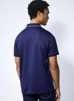 Marlo herringbone jacquard polo