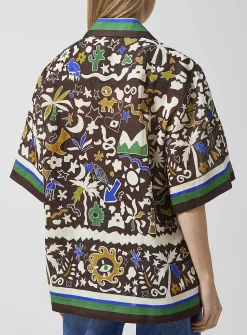 Maroc painted shapes pure ramie shirt