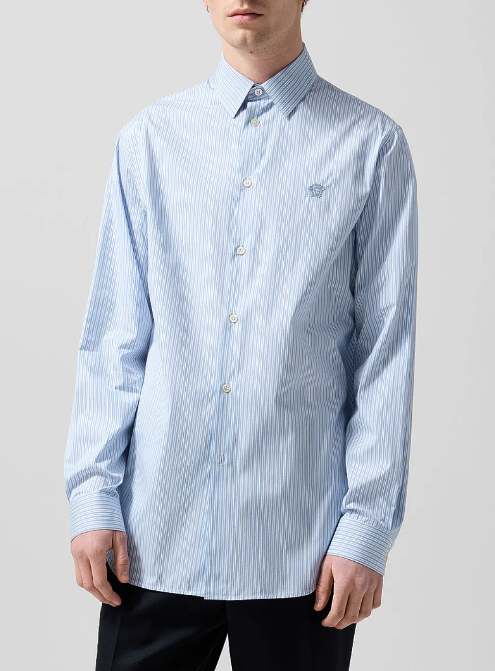 Medusa logo striped shirt