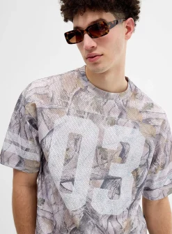 Mesh graphic T-shirt