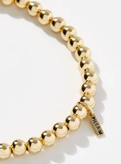 Metallic bead bracelet
