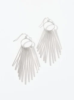 Metallic fringe earrings