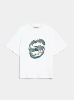 Metallic mouth graphic T-shirt