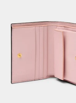 Metallic signature folded wallet