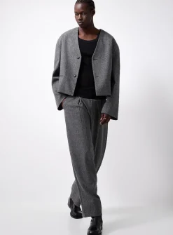 Micro-check jacket