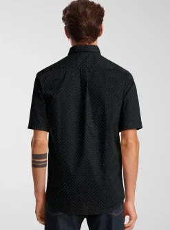 Micro-dot poplin shirt