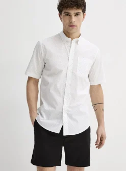 Micro-dot poplin shirt
