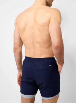 Micro-geo swim trunk
