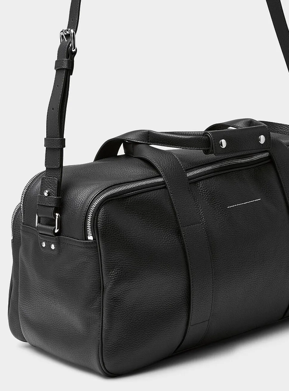 Miles leather weekender bag