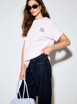 Millow colourful canvas print oversized t-shirt