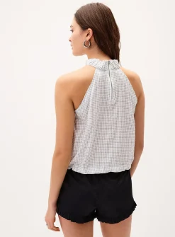 Mini-checkers puffy cami