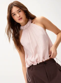 Mini-checkers puffy cami