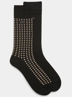 Mini-diamond/solid dress socks