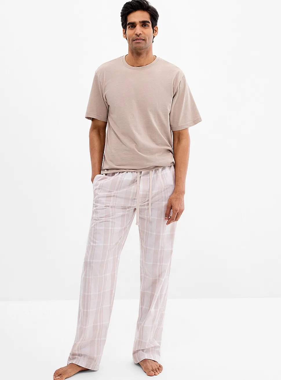 Minimalist check pyjama set