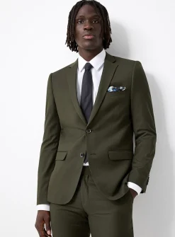 Minimalist colourful twill suit