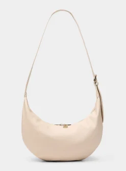 Minimalist half-moon hobo bag