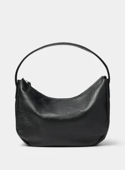 Minimalist pebbled leather XL shoulder bag