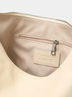 Minimalist pebbled leather XL shoulder bag