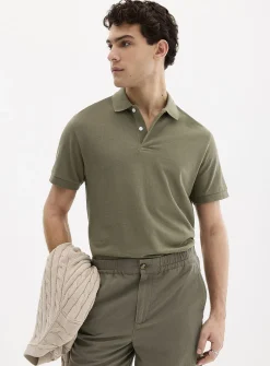 Minimalist piqué polo