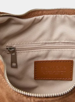 Minimalist suede hobo bag