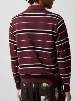 Mismatched-button rugby polo