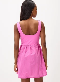 Mixed media short dress