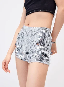 Mixed sequins micro-short