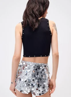 Mixed sequins micro-short
