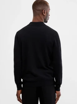 Modal-blend polo sweater